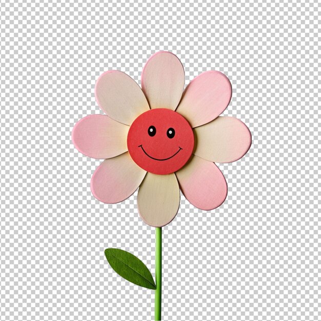 PSD psd de una flor de dibujos animados en un fondo transparente