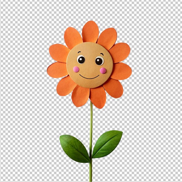 PSD psd de una flor de dibujos animados en un fondo transparente