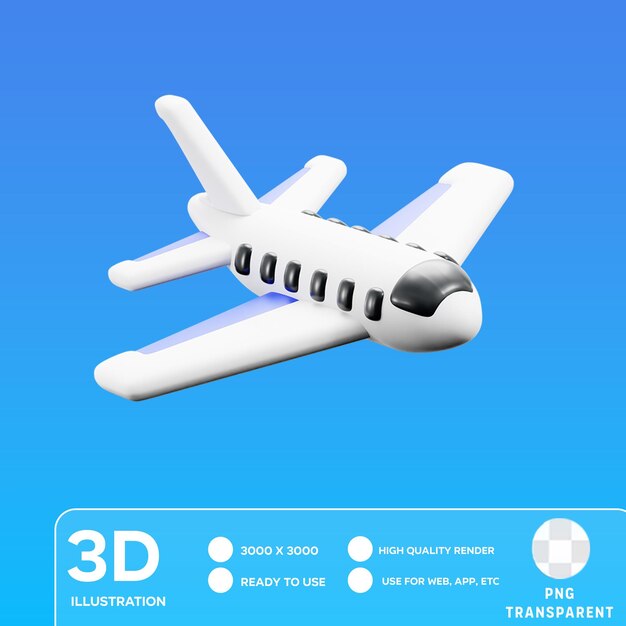 PSD psd flugzeug 3d-illustration