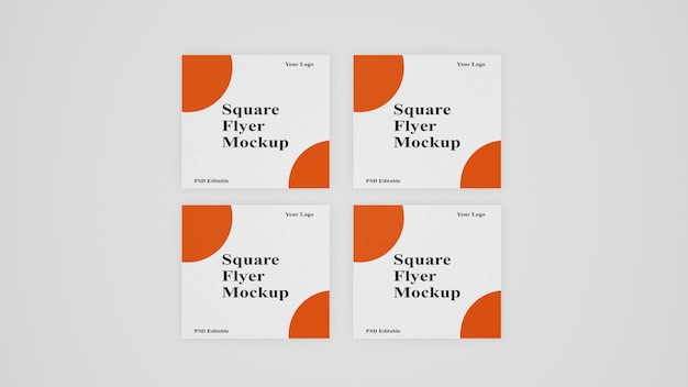 PSD-Flyer-Mockup für das Quadrat