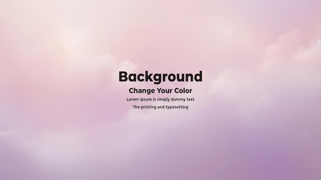 PSD Un fond de gradient pastel doux et rêveur avec des teintes douces de fond de nuage rose avec une couleur