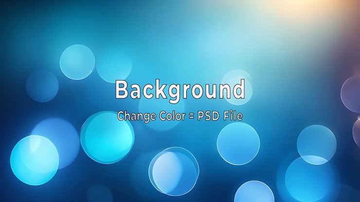 PSD psd fondo bokeh azul claro vibrante con círculos suaves y brillantes festivos que crean un efecto de ensueño