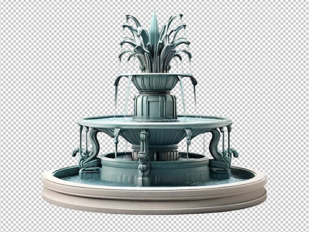 Psd D'une Fontaine 3d Sur Un Fond Transparent