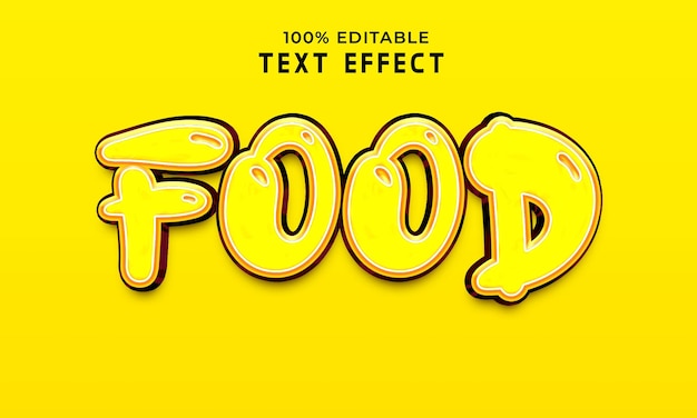 Psd food 3d-textstileffekt