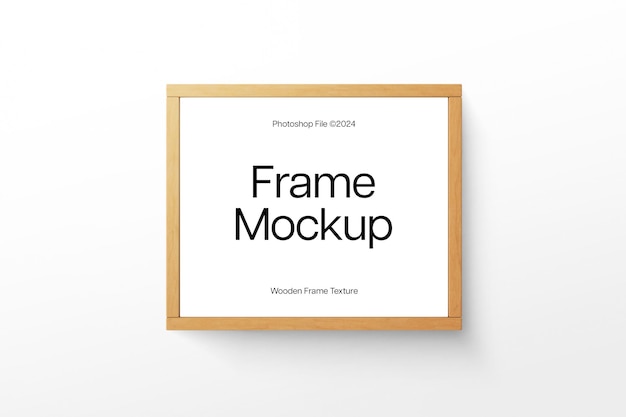 PSD-Foto-Mockup des Holzrahmenkonzepts