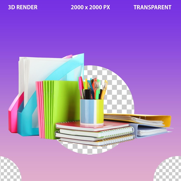 PSD de fournitures scolaires stationnaires articles crayons et stylos