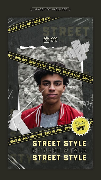 PSD Free Urban fashion sale Instagram story