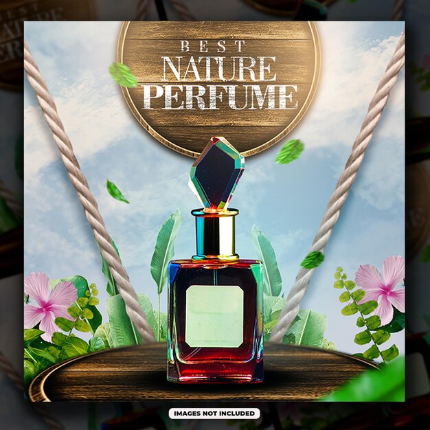 PSD Fresh Perfume Poster para postagem em mídia social