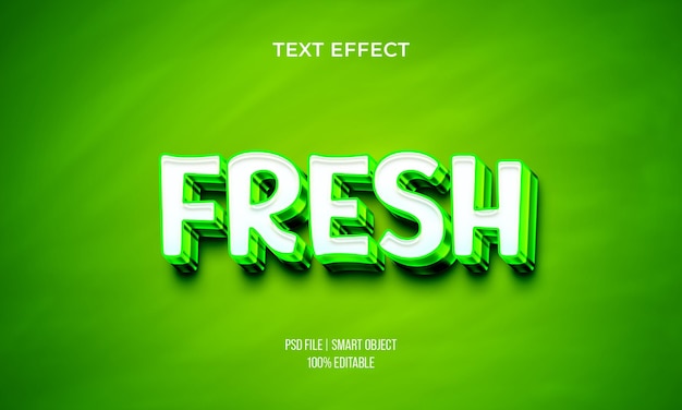 PSD psd frische 3d-bearbeitbare psd-text-effekt