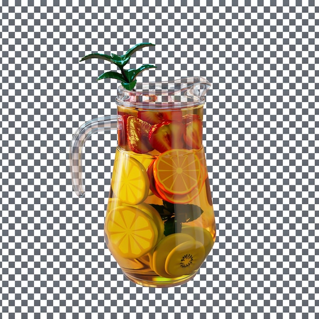 PSD Früchte Trinkwasser isoliert auf transparentem Hintergrund