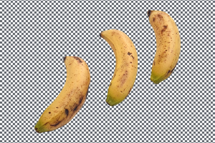 PSD psd frutas de plátano aisladas sobre un fondo transparente
