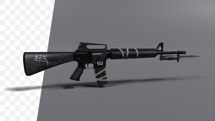 PSD Fucile automatico m4a1 icona 3d