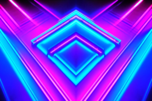 PSD psd fundo colorido simples de luz neon com papel de parede fotográfico azul e roxo