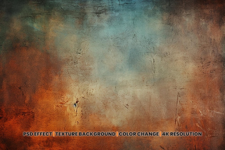PSD psd fundo com textura grunge azul e laranja