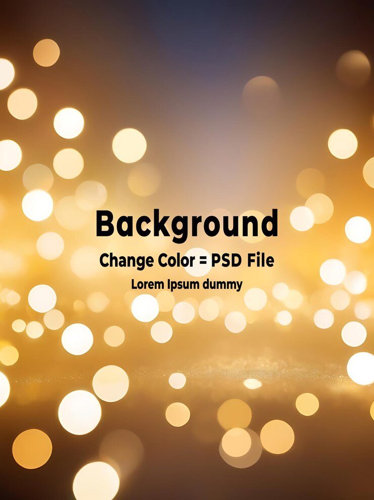 PSD psd fundo de creme abstrato com luzes de festival desfocadas e bokeh de celebração ao ar livre