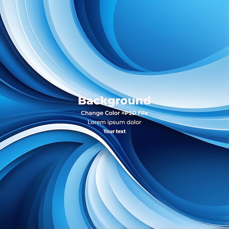 PSD psd fundo ondulado azul abstrato com efeito dinâmico