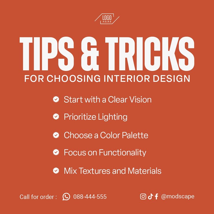 PSD psd furniture tips and tricks modscape design for social media and instagram post template