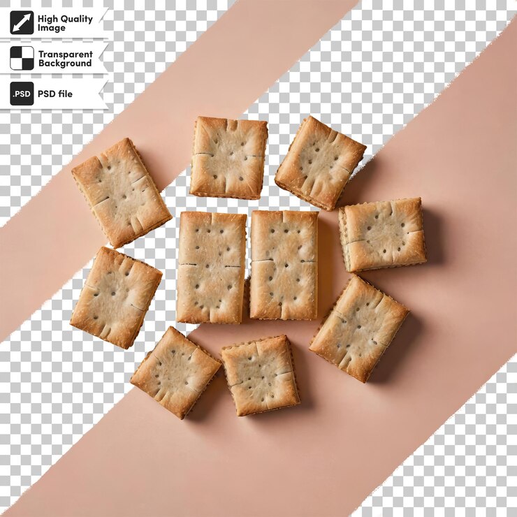 PSD psd una de las galletas de comida tradicionales en fondo transparente con capa de máscara editable
