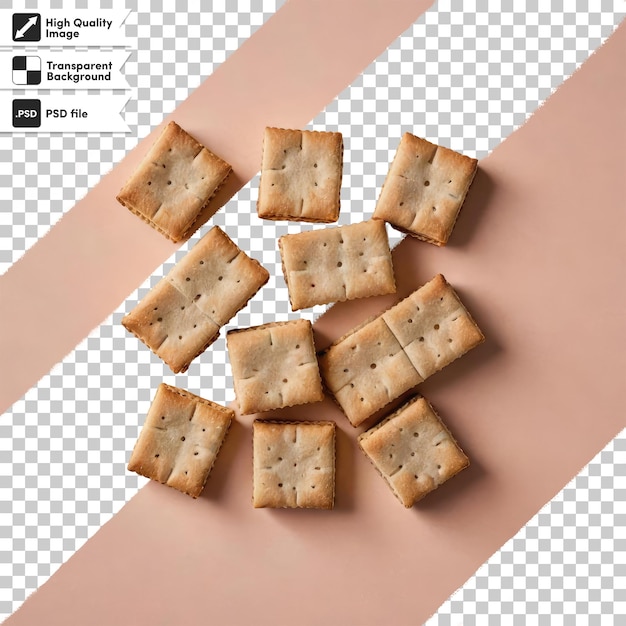 PSD psd una de las galletas de comida tradicionales en fondo transparente con capa de máscara editable