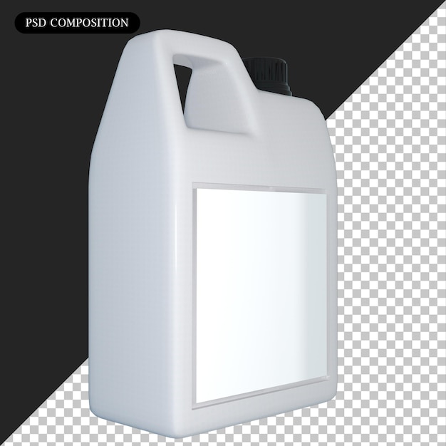 PSD psd gallon plastic isoliertes 3d-render