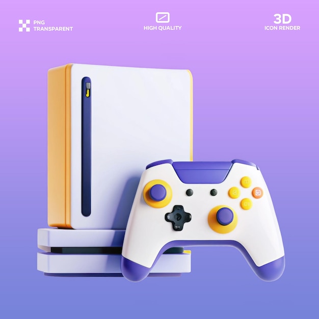 PSD Game consol 3D Illustration