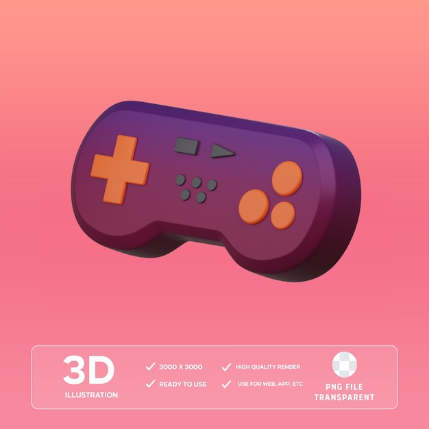 PSD-GamePad 3D-Illustration
