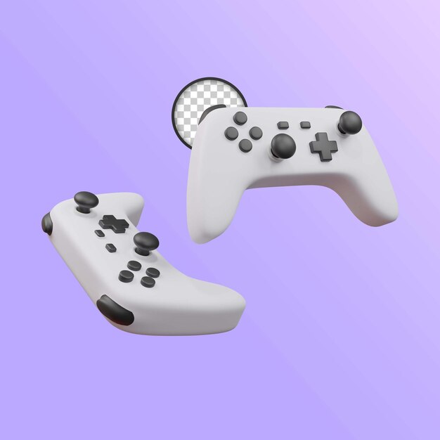 PSD psd-gamepad-gamecontroller-symbol isolierte 3d-renderdarstellung