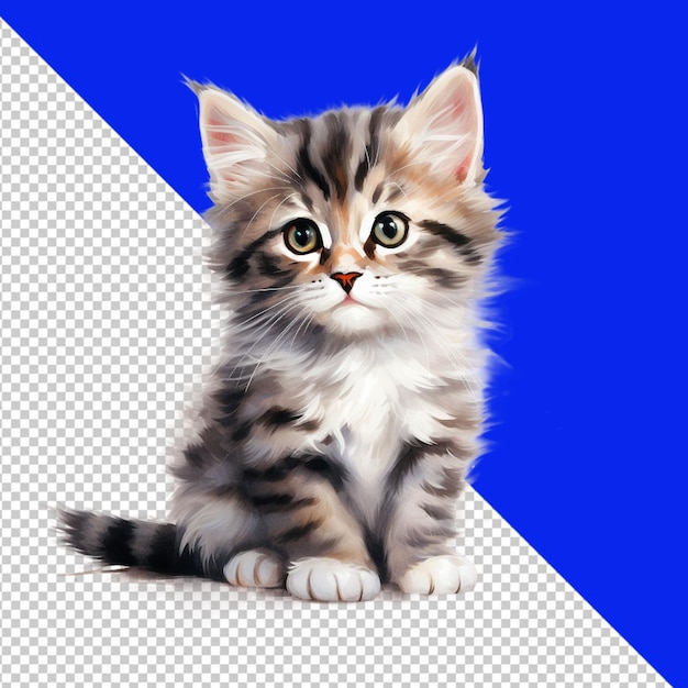 PSD psd de un gato en un fondo transparente