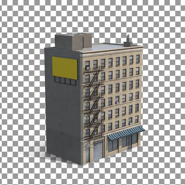 PSD psd gebäudedesign auf isolierter und transparenter hintergrund