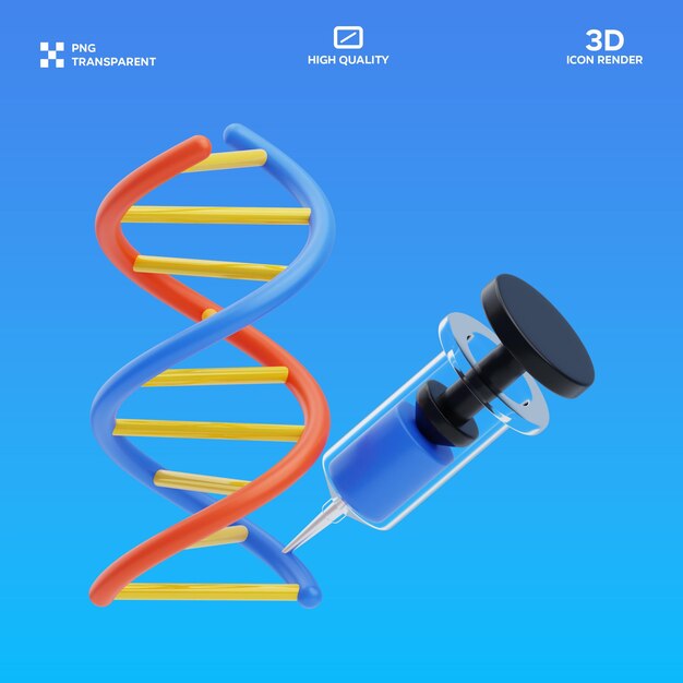 PSD-Genetische Modifikation 3D-Illustration