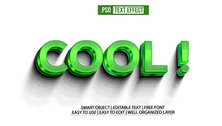 PSD psd genial efecto de texto editable en 3d estilo photoshop