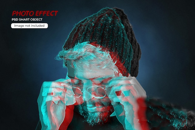 PSD-Glitch-Fotoeffekt bearbeitbar