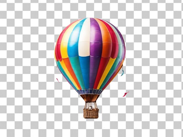 PSD psd de un globo de aire de colores está volando