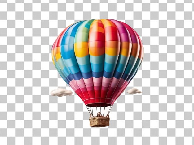 PSD psd de un globo de aire de colores está volando