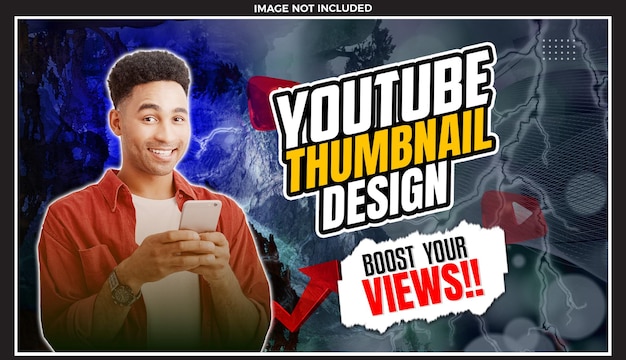 PSD Glow-Effekt YouTube-Video-Miniaturbild oder Web-Banner-Vorlage für Unternehmen