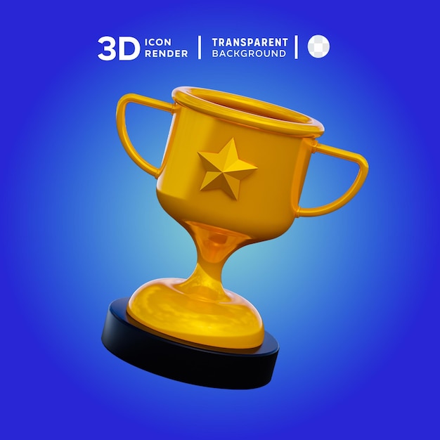 Psd gold trophäe 3d-illustration