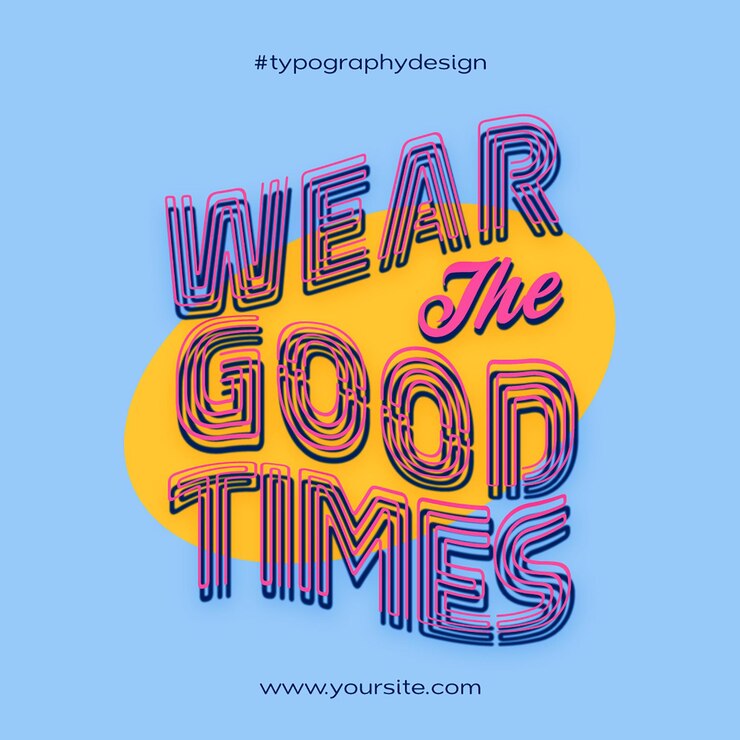 PSD psd good times design de tipografia para mídias sociais e modelo de postagem do instagram