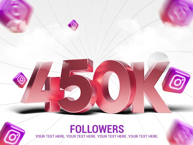 PSD gracias 10k seguidores con efecto de estilo de texto 3d editable