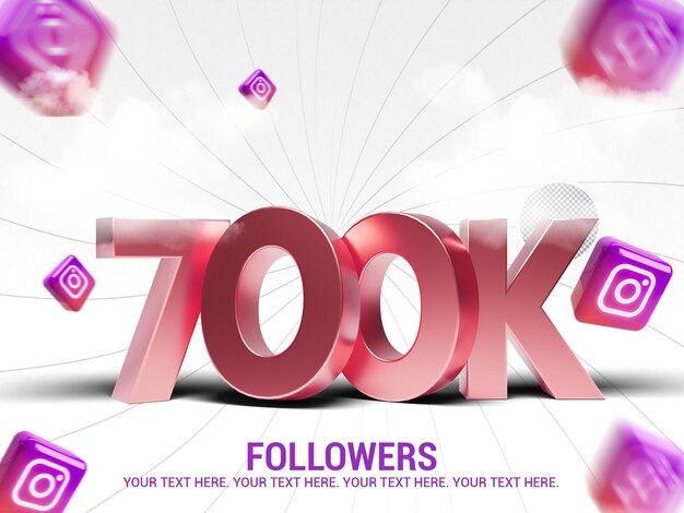 PSD gracias 10k seguidores con efecto de estilo de texto 3d editable
