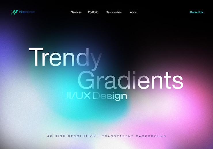PSD psd gradien trendi transparan untuk desain ui ux