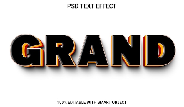 Psd gran efecto de texto premium