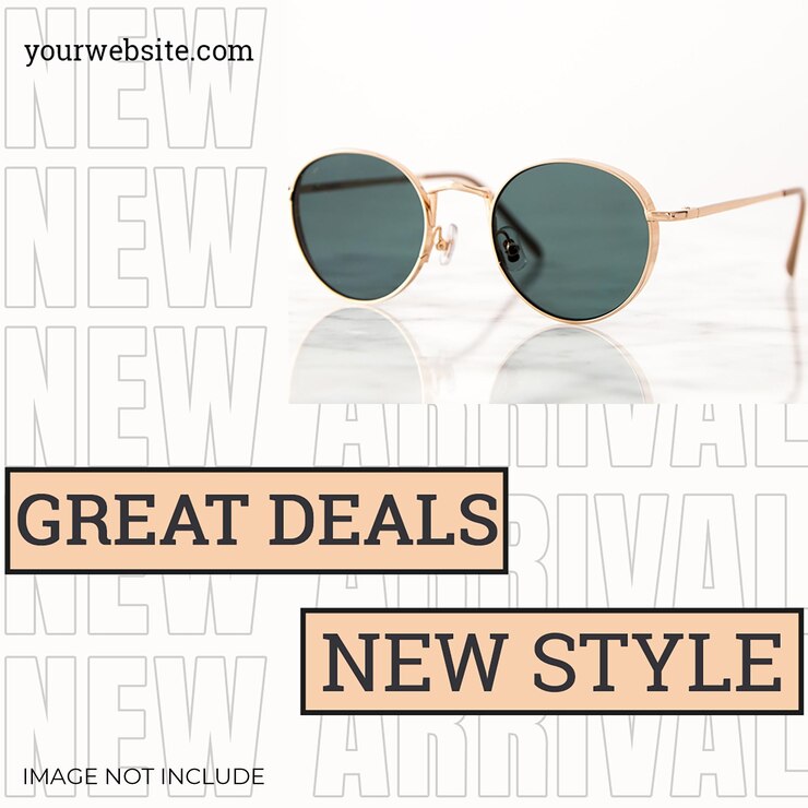 Psd Grandes ofertas en elegantes gafas de sol Nueva llegada plantilla de publicación de Instagram