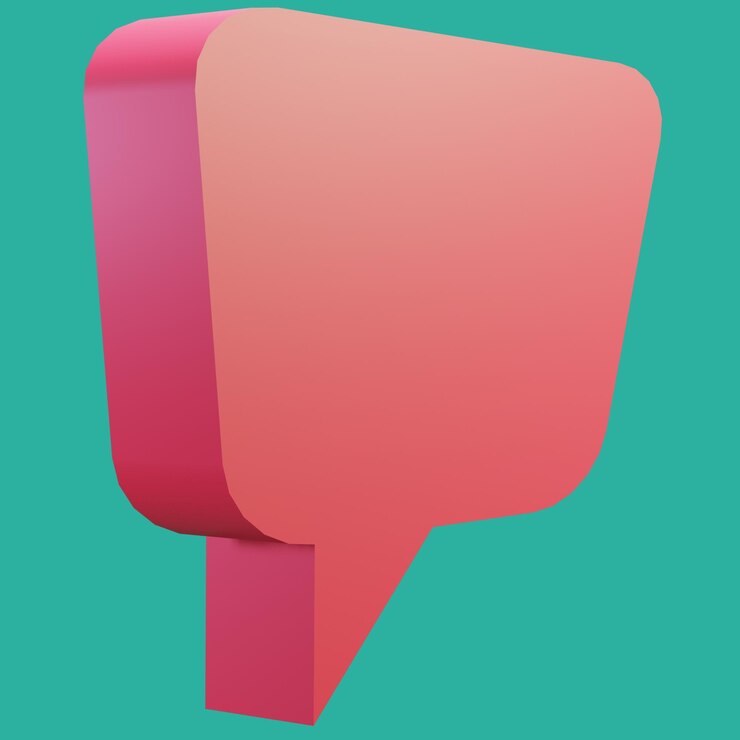 PSD psd gratis archivo de renderizado 3d chat de burbujas con forma de cuadro de color rojo y espacio en blanco