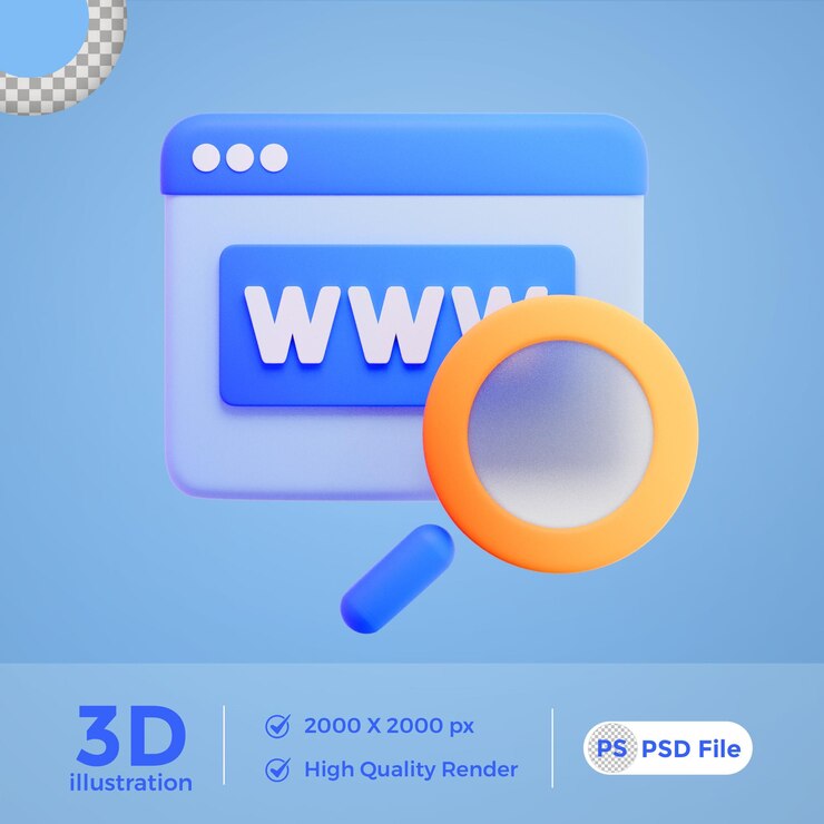 PSD psd gratis elemento web 3d del sitio web de renderizado de alta calidad png