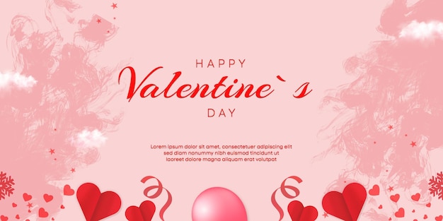 psd gratis fondo del día de san valentín con elementos de amor