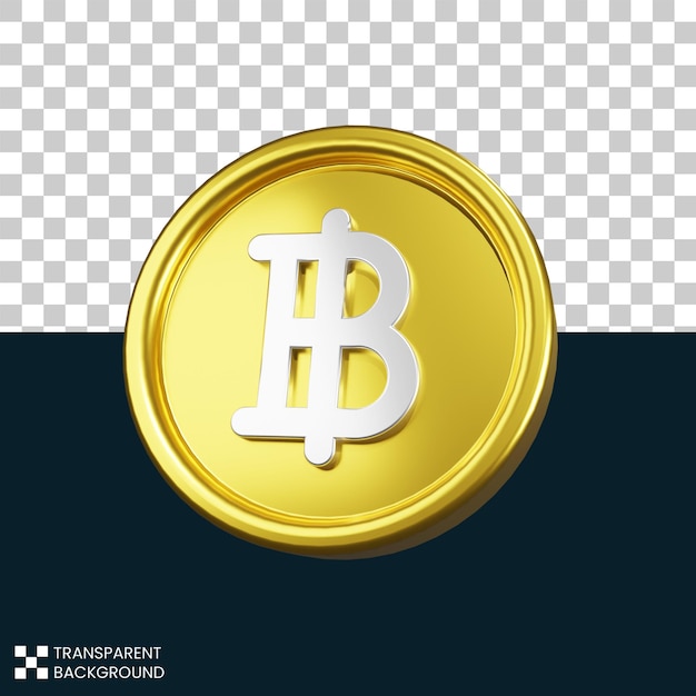 Psd grátis render 3d criptomoeda bitcoin