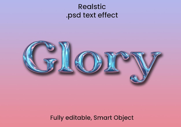 PSD gratuito de efectos de texto de Chrome para diseños impresionantes