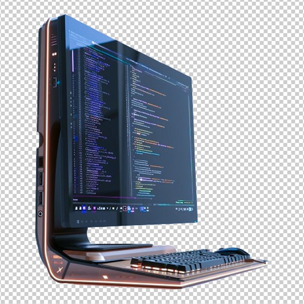 PSD psd gratuito monitor de computador isolado em fundo transparente