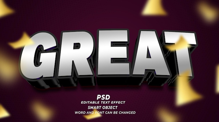 PSD psd große 3d-bearbeitbare texteffekte