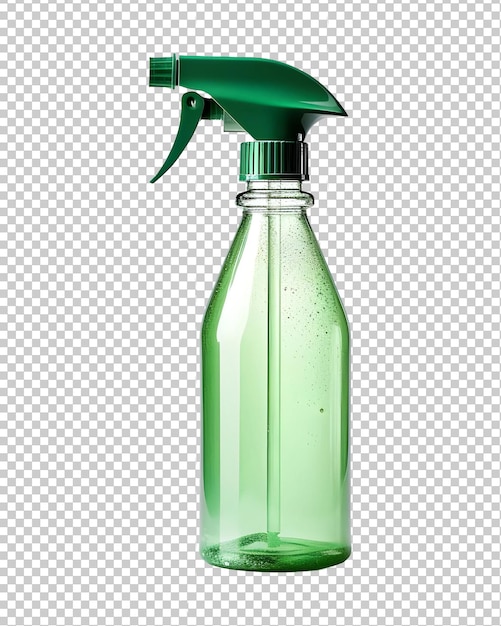 PSD psd grüne reinigungssprühflasche, isoliert auf einem transparenten hintergrund